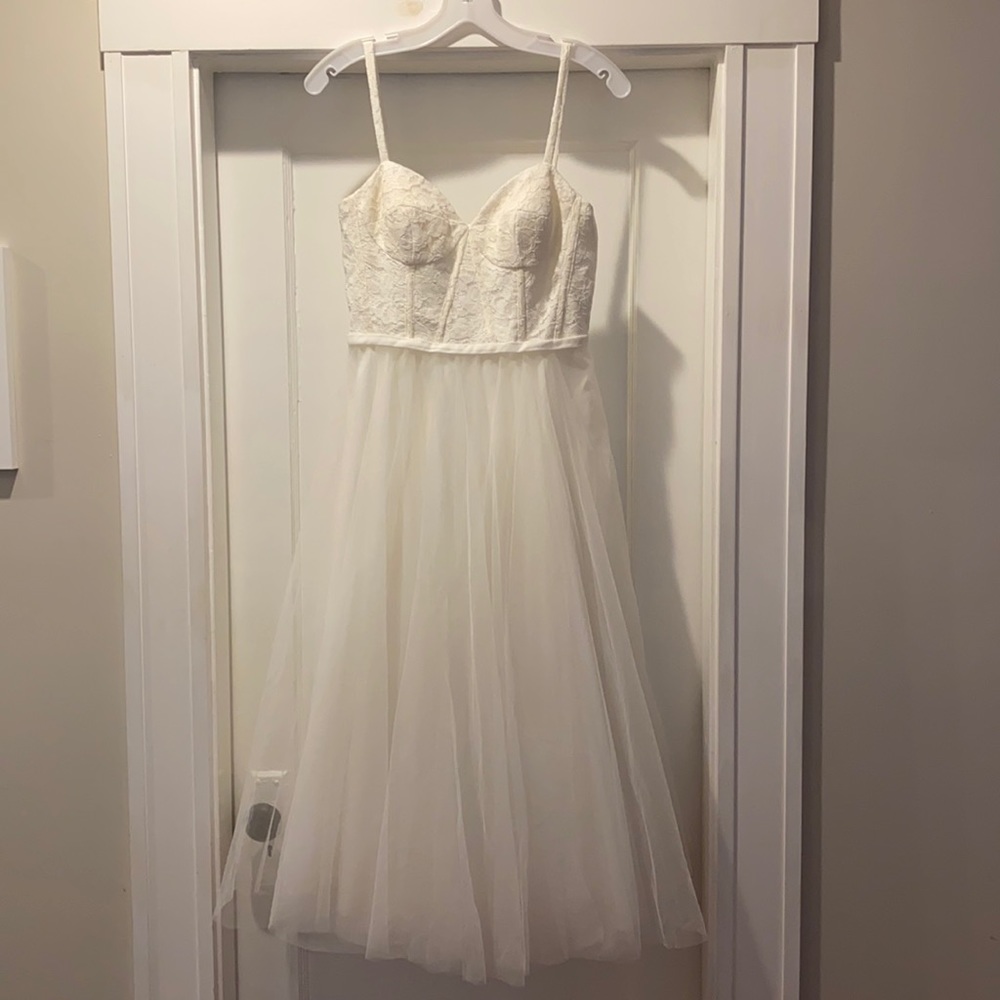 Tulle skirt bridal dress